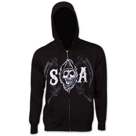 Sons Of Anarchy MC Chapters Motorcycle Club SOA Men's Hoodie Sweatshirt