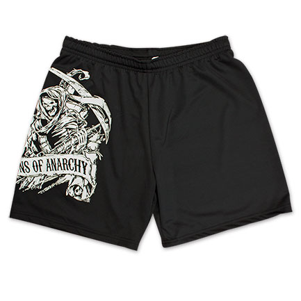 Sons Of Anarchy Black Reaper Crew Gym Shorts