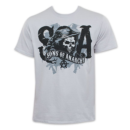 Sons Of Anarchy Silver SOA Reaper Tee Shirt