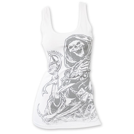 Sons Of Anarchy White Women's Reaper Crew Tank Top