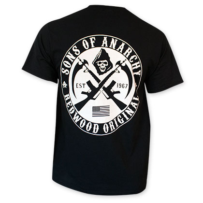 Sons Of Anarchy Redwood Original White Crest Tee Shirt