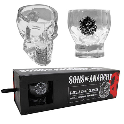 Sons Of Anarchy Skull Shot Glass 4-Set