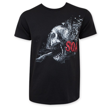 Sons Of Anarchy Shattered Skull Logo Tee Shirt
