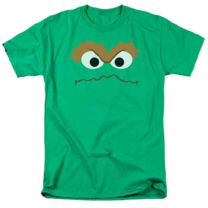 Sesame Street Oscar Face Green T-Shirt