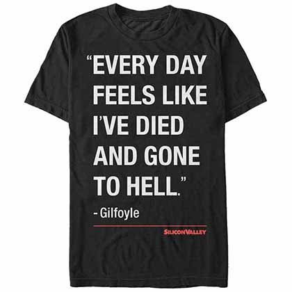 Silicon Valley Quote Time Gill Black T-Shirt