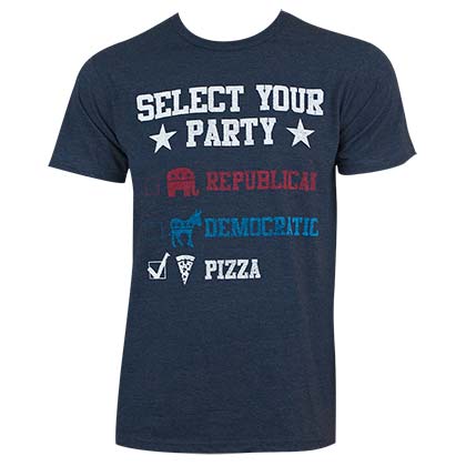 Political Pick Your Party Navy Blue Men's Tee Shirt
