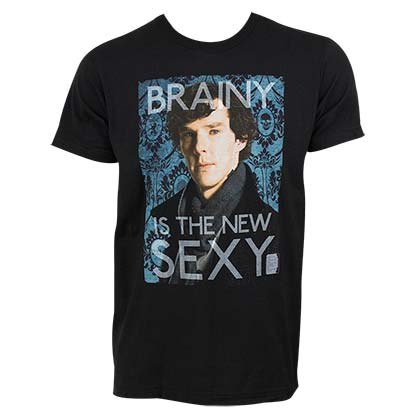 Sherlock Holmes Black Brainy Is The New Sexy Tee Shirt