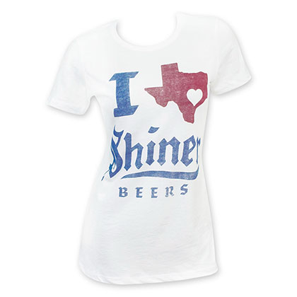 Shiner Women's White I Heart Texas T-Shirt