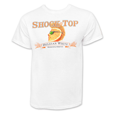 Shock Top White Belgian White Beer Logo T-Shirt
