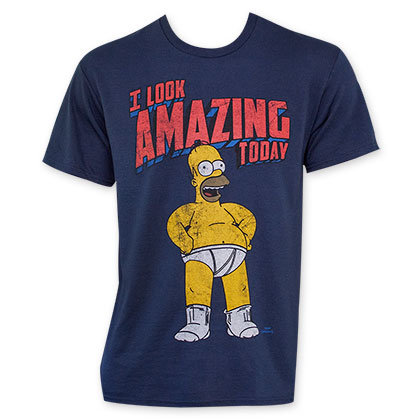 The Simpsons I Look Amazing Today Homer Tee Shirt