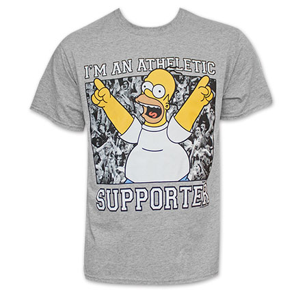 The Simpsons Athletic Supporter Men's Grey T-Shirt