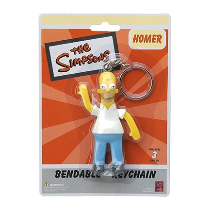 Homer Simpson Bendable Toy Keychain