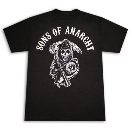 Sons Of Anarchy Reaper Arch Logo Black Graphic Tee Shirt
