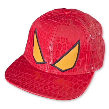 Spiderman Hat Face Snapback Red