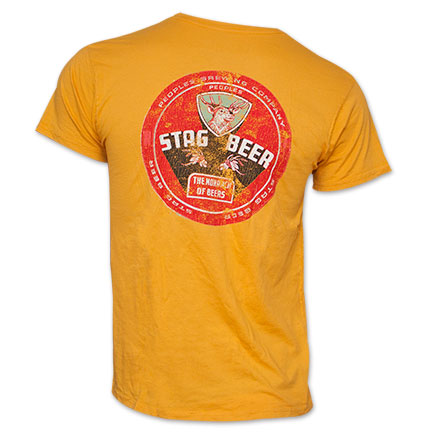 Stag Beer Back Graphic Tee Yellow