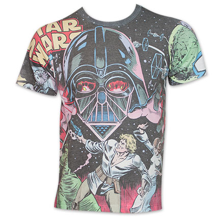 Star Wars Battle With Vader All Over Print TShirt - White