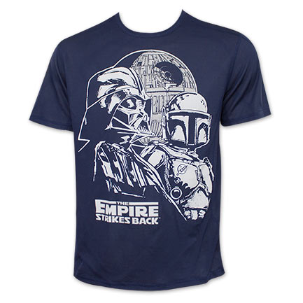 Star Wars Navy Blue Darth Vader Boba Fett T-Shirt
