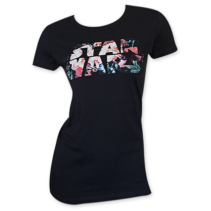 Star Wars Floral Logo Women's Tee Shirt