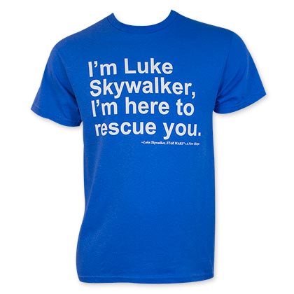 Star Wars Luke Skywalker Blue Rescue Tee Shirt