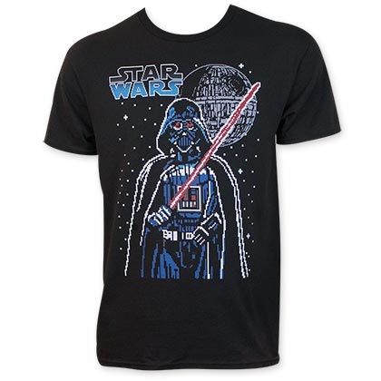 Star Wars Men's Sixteen Bit Darth Vader Tee Shirt