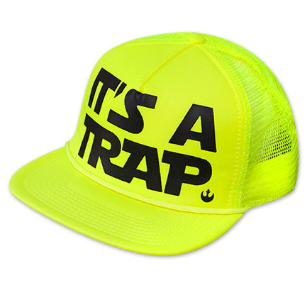 Star Wars Neon Yellow It's A Trap Trucker Hat