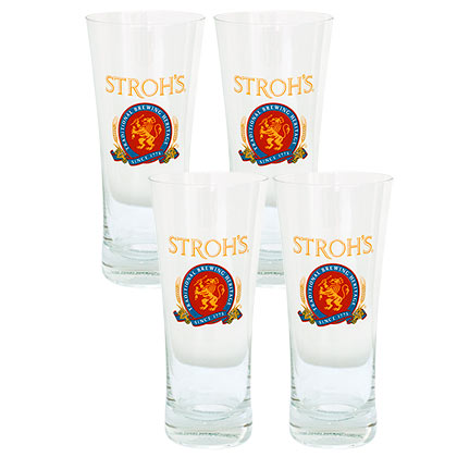 Stroh's Beer Pilsner Glass Set
