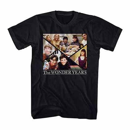The Wonder Years Family Collage Black T-Shirt