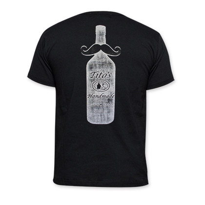 Tito's Handmade Vodka Men's Black Mustache T-Shirt