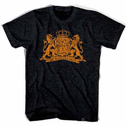 Holland Coat of Arms Soccer Black T-Shirt