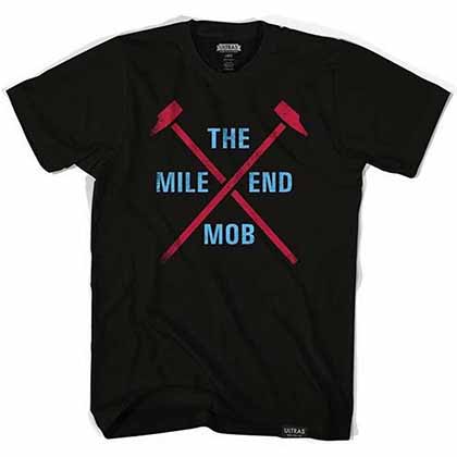 West Ham The Mile End Mob Soccer Black T-Shirt