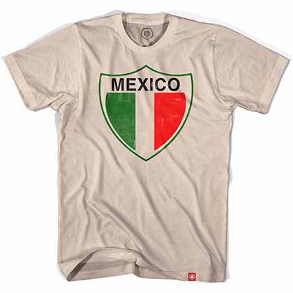 Mexico Vintage Crest Soccer Beige T-Shirt