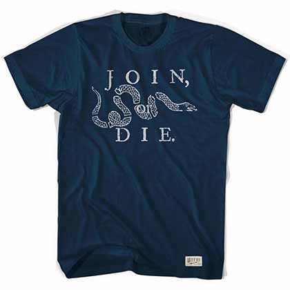 Philadelphia Join or Die Soccer Blue T-Shirt
