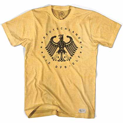 Germany Deutschland Vintage Eagle Soccer Yellow T-Shirt