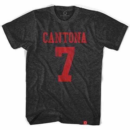 Eric Cantona Manchester United 7 Soccer Black T-Shirt