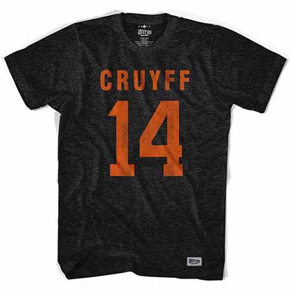 Johan Cruyff Holland 14 Soccer Black T-Shirt