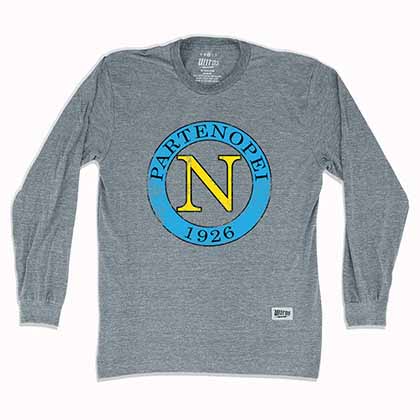 Napoli 1926 Soccer Long Sleeve Gray T-Shirt