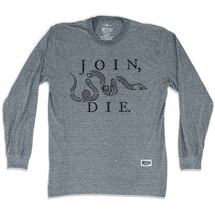 Philadelphia Join or Die Soccer Long Sleeve Gray T-Shirt