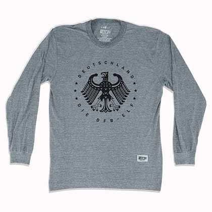 Germany Deutschland Eagle Long Sleeve Gray T-Shirt