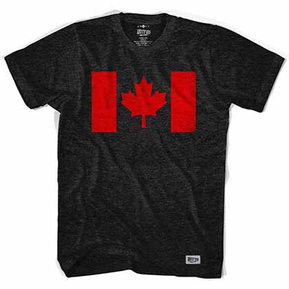 Canada Flag Vintage Black T-Shirt