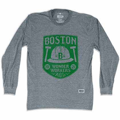 Boston Wonder Workers Soccer Long Sleeve Gray T-Shirt