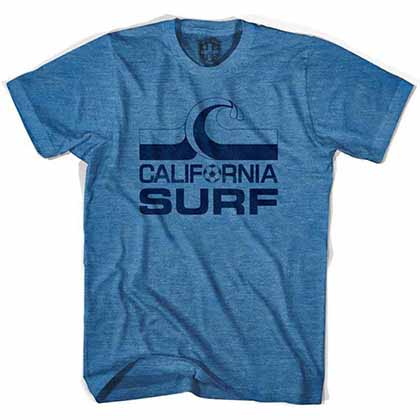 California Surf NASL Soccer Vintage Blue T-Shirt