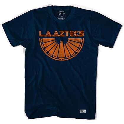 Los Angeles Aztecs Rising Soccer Blue T-Shirt