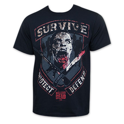 The Walking Dead Zombie Survive Protect Defend Official T-Shirt