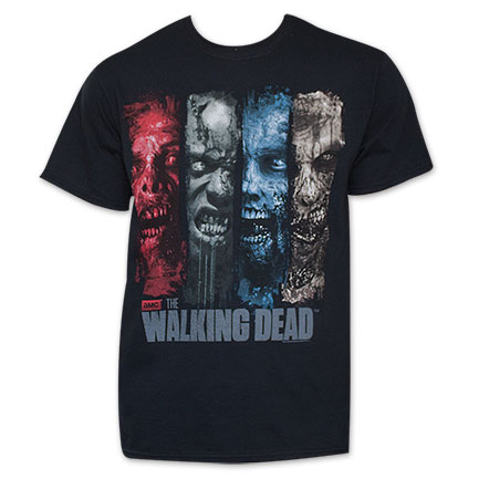 Men's Zombie Head Walking Dead Tee Shirt