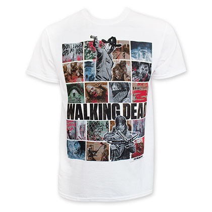 Walking Dead White Collage Tee Shirt