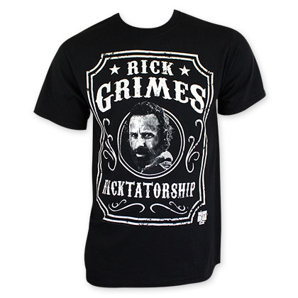 Walking Dead Men's Black Ricktatorship Tee Shirt