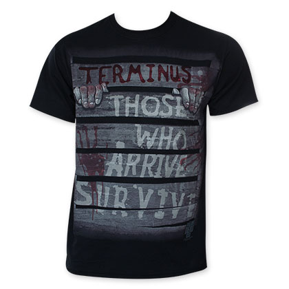 Walking Dead Men's Black Terminus Tee Shirt