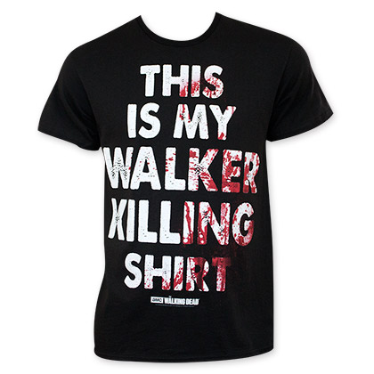Walking Dead Men's Black Walker Killing Tee Shirt