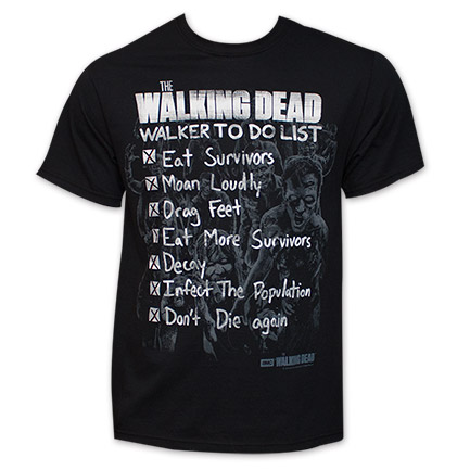 The Walking Dead Walker To Do List Eat Survivors Men's T-Shirt