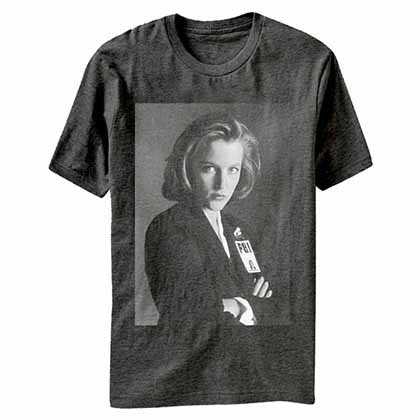 X-Files Scully Badge Gray T-Shirt
